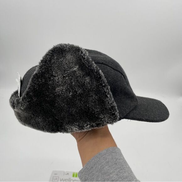 ~Public Opinion Men's Grey Faux Fur Detail Trapper Hat & Glove Set NEW - Picture 2 of 10